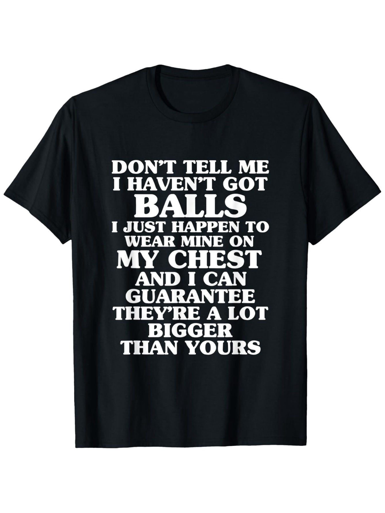 Men's Graphic T-Shirt Bold White Slogan Letters Spread Across The Center Chest T Shirt
