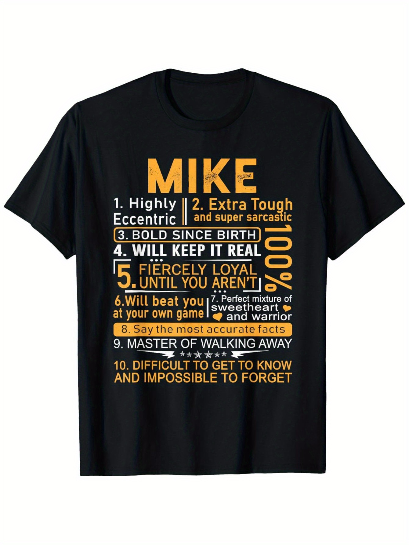Men's Graphic T-Shirt Bold Motivational Quotes With Yellow Accents On Classic Cotton T Shirt