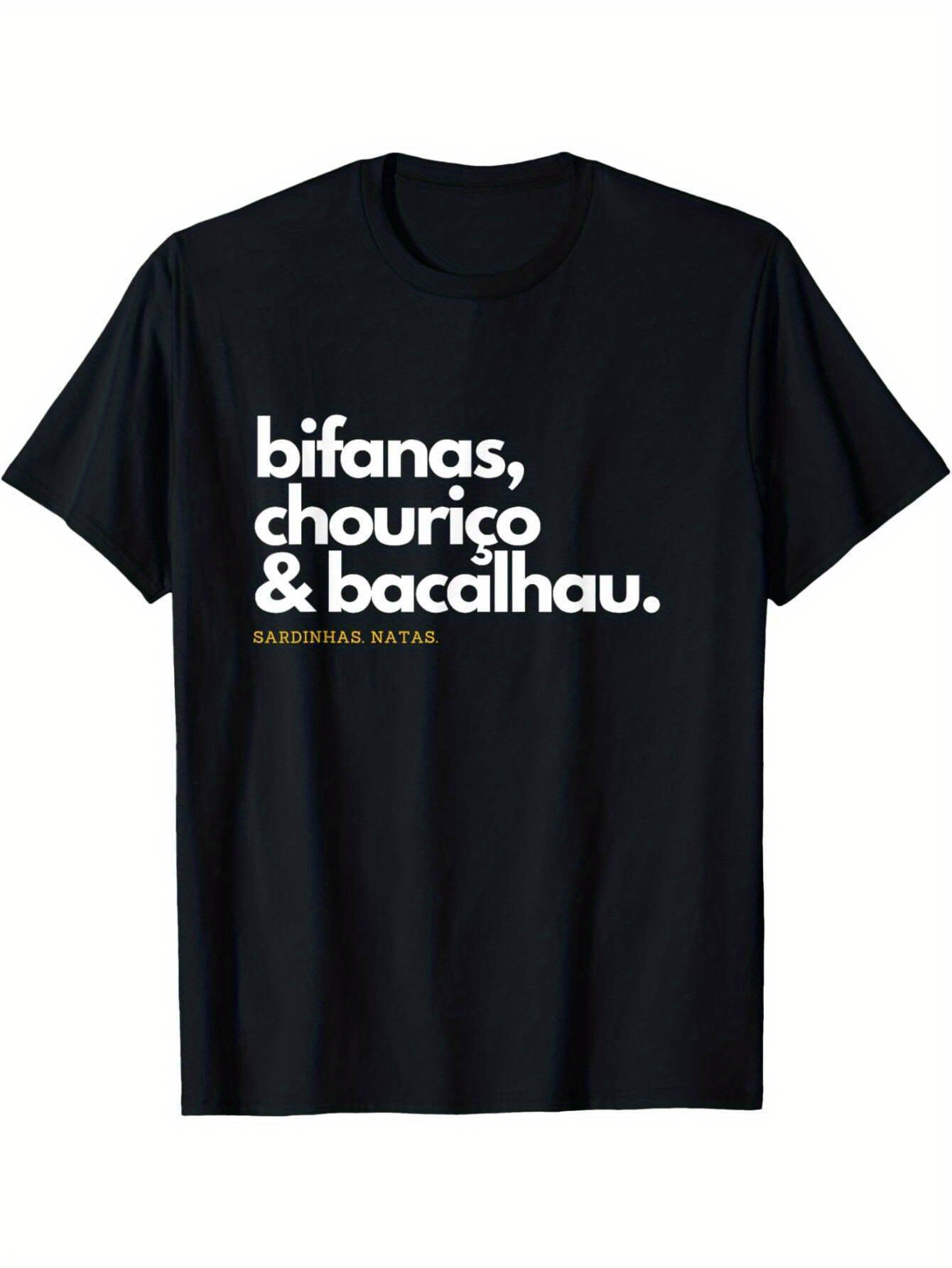 Men's Graphic T-Shirt Bifanas Chourico Bacalhau print