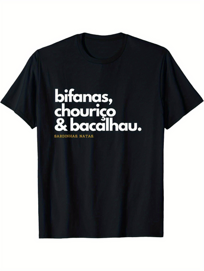Men's Graphic T-Shirt Bifanas Chourico Bacalhau print