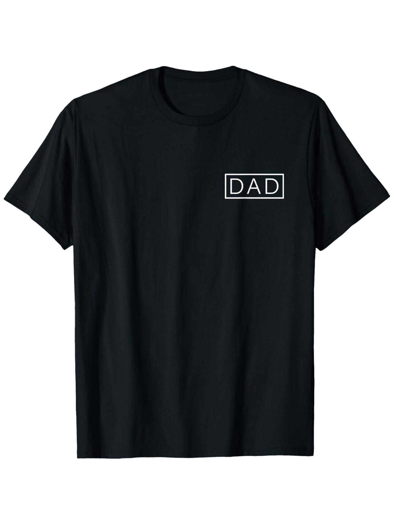 Men's Graphic T-Shirt Minimalist White Box With Clean Letters Dad
