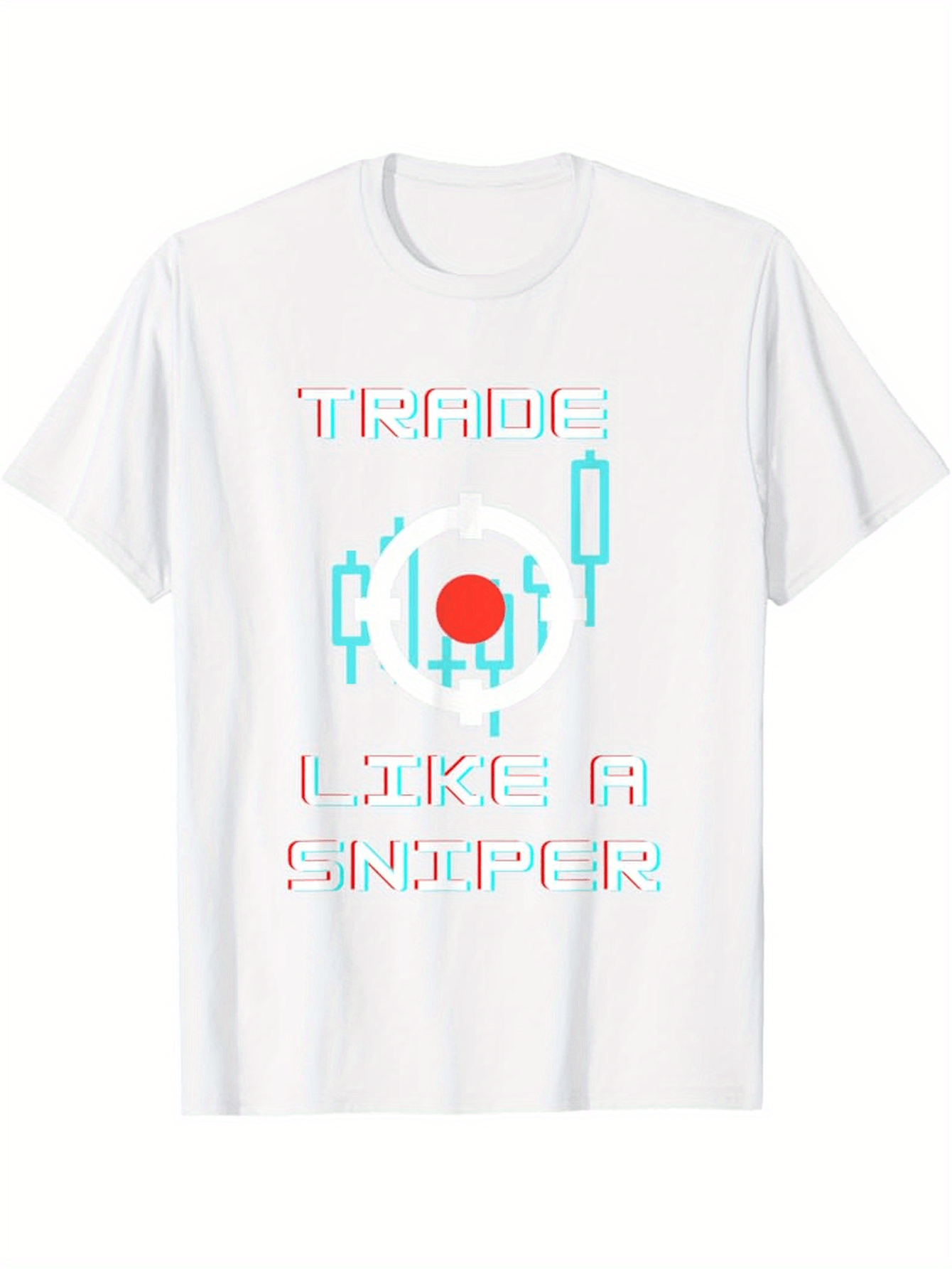 Men's Graphic T-Shirt Trade Like A Sniper With Target Candlesticks Graphic