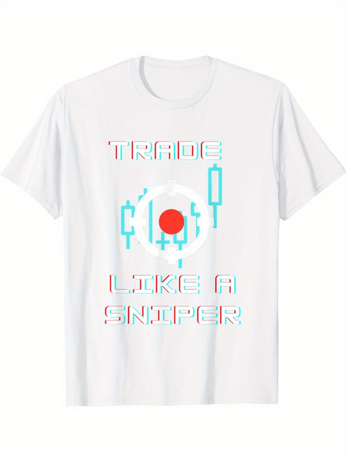 Men's Graphic T-Shirt Trade Like A Sniper With Target Candlesticks Graphic