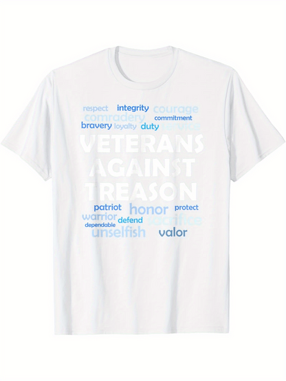 Men's Graphic T-Shirt Veterans Against Treason Integrity Commitment Duty Patriot Honor Valor T Shirt