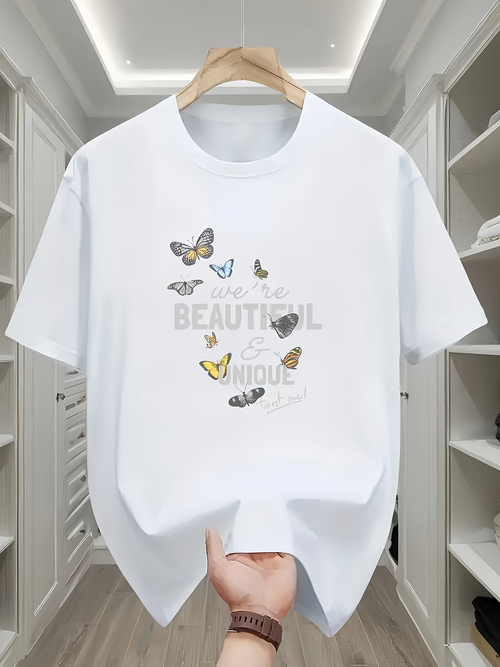 Men's Graphic T-Shirt Beautiful Mood With Gentle Butterflies Dancing In The Soft Breeze