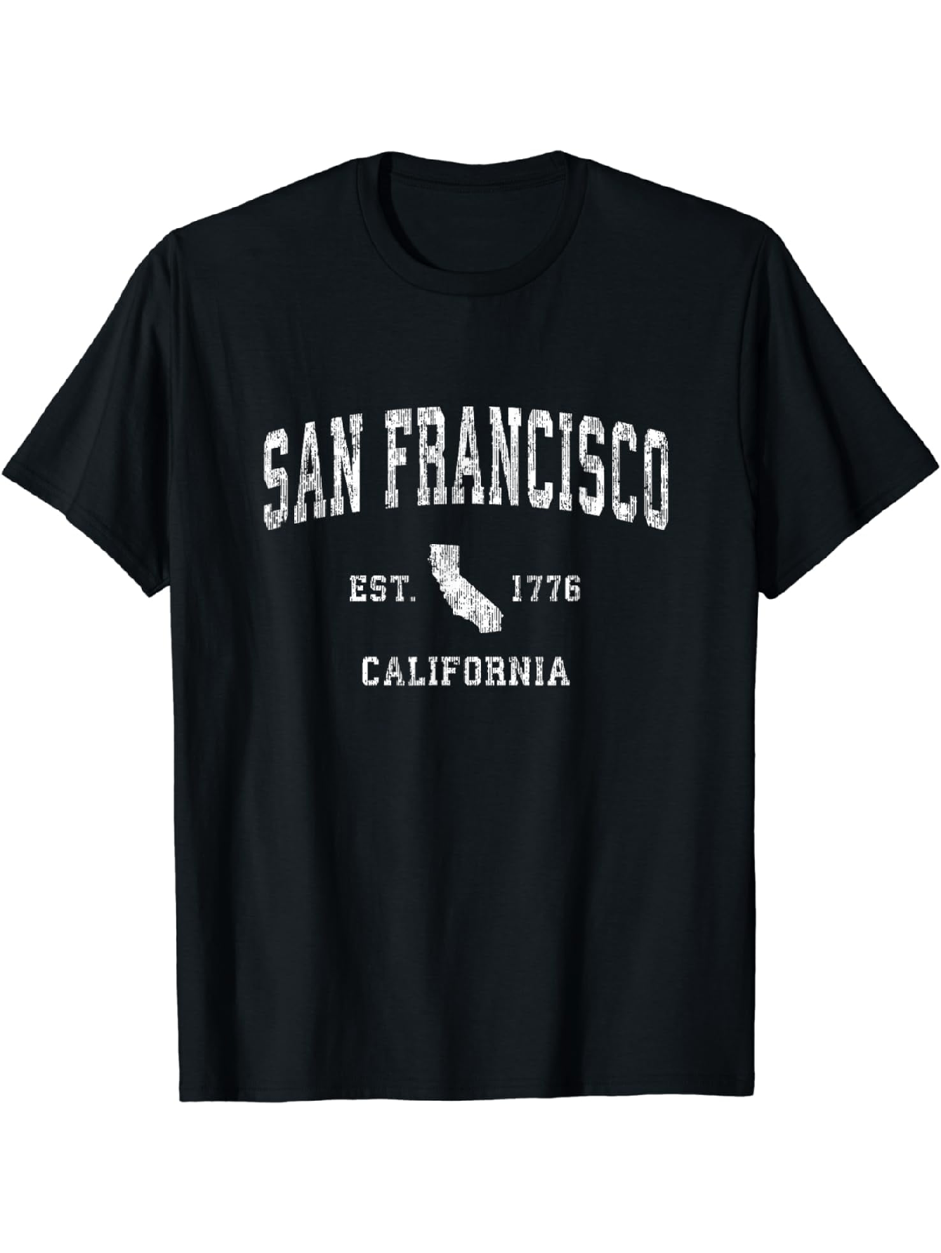 Men's Graphic T-Shirt San Francisco Text With California Map And Established Year Graphic