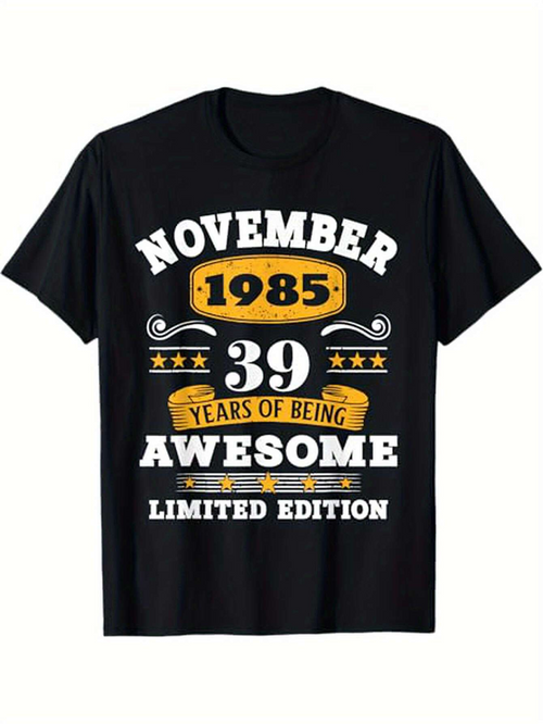 Men's Graphic T-Shirt November 1985 Years Of Being Awesome Limited Edition Birthday T Shirt