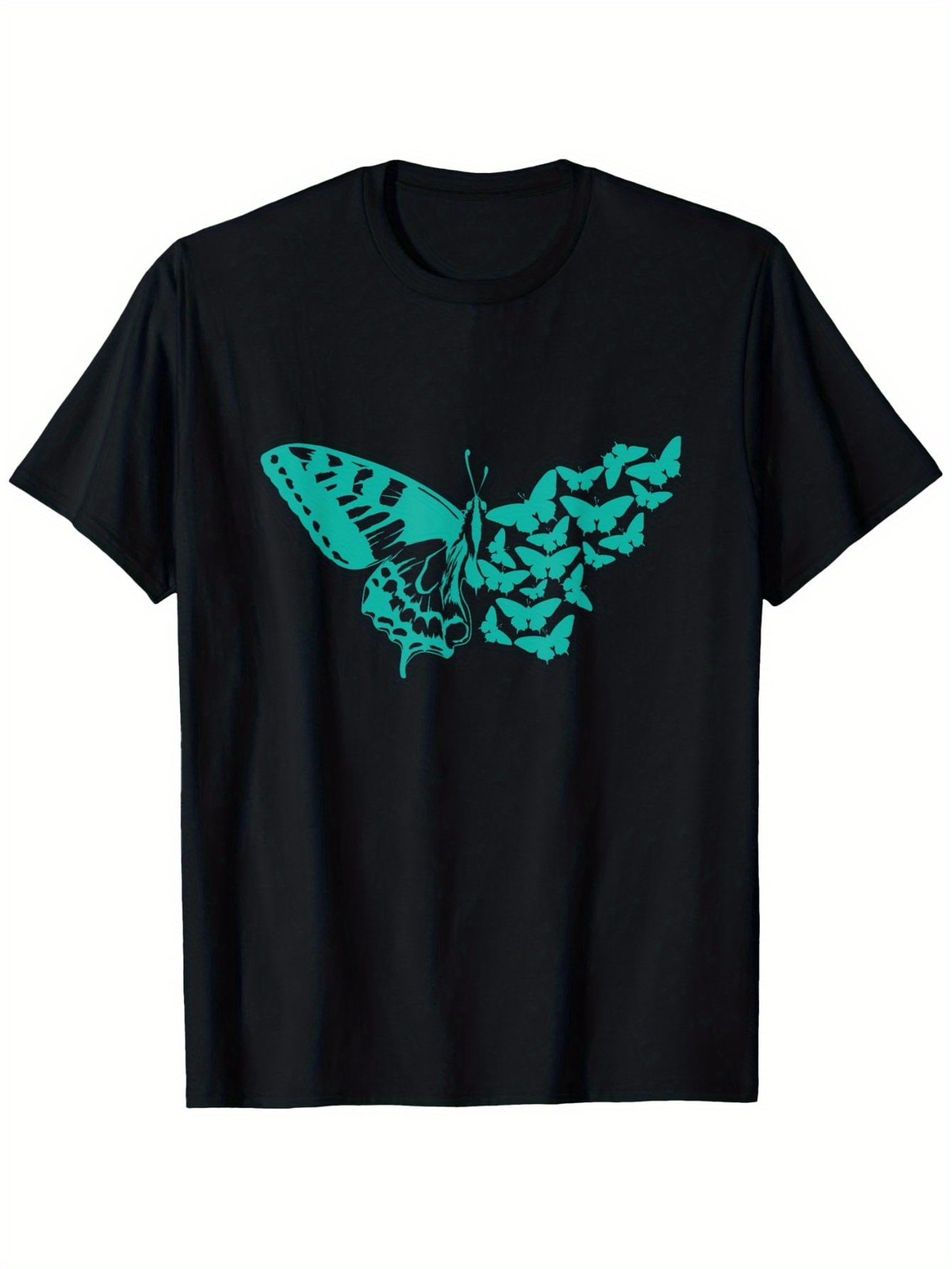 Men's Graphic T-Shirt Vivid Butterfly With Wings Shaped Like Flying Leaves Butterfly