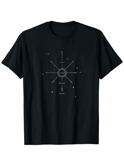 Men's Graphic T-Shirt Geometric Lines And Stars With Radiating Circular Abstract Pattern