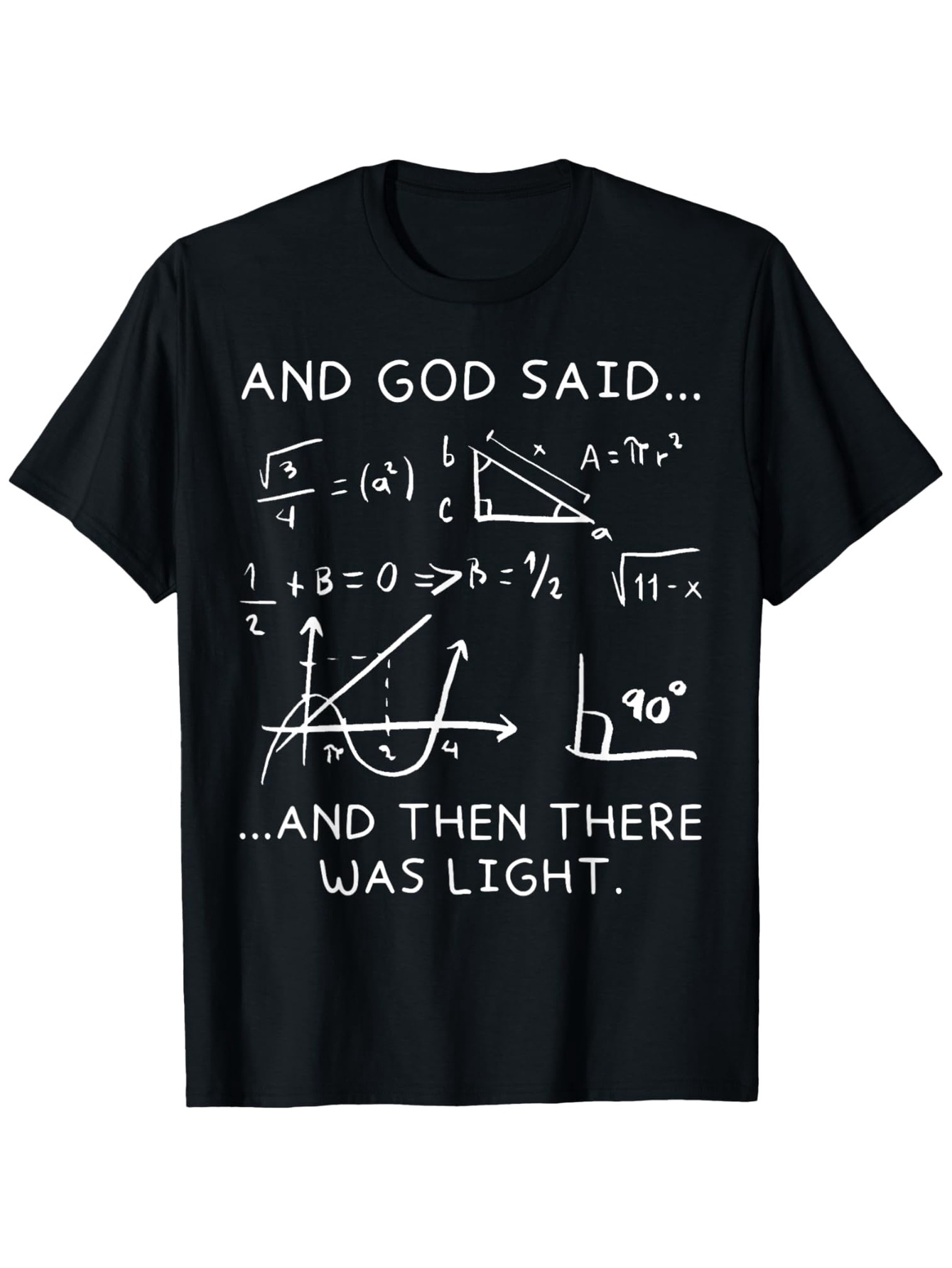 Men's Graphic T-Shirt And God Said Mathematical Equations Physics Inspiration Light