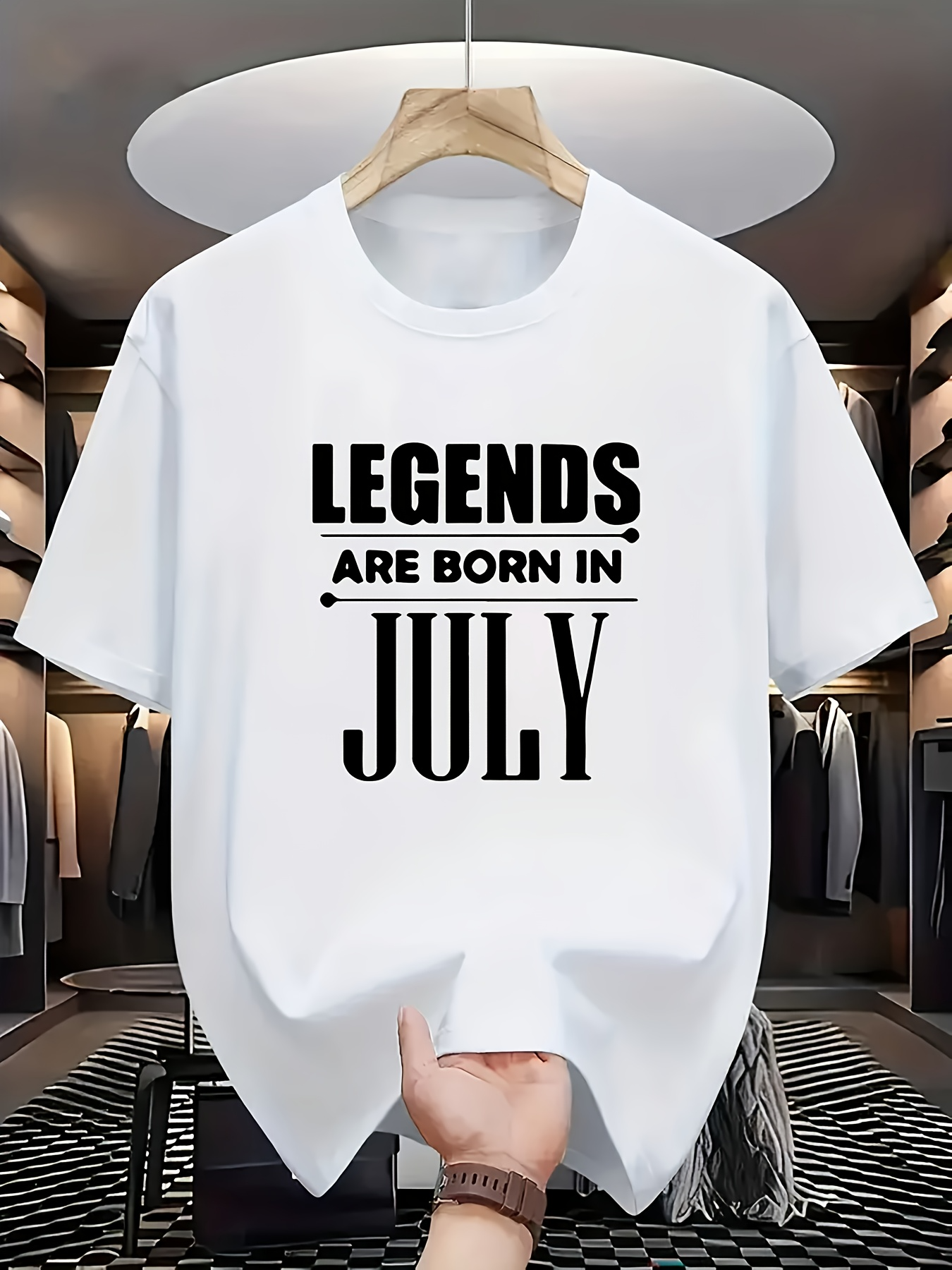 Men's Graphic T-Shirt Legends Are Born In July Bold Modern Statement Shirt July