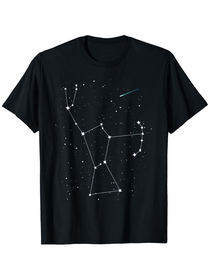 Men's Graphic T-Shirt Night Sky Stars Forming Orion Constellation Pattern Black T Shirt