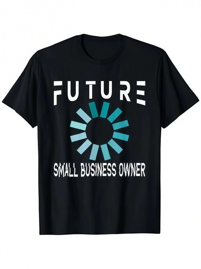 Men's Graphic T-Shirt Future Small Business Owner With Blue Loading Circle Design