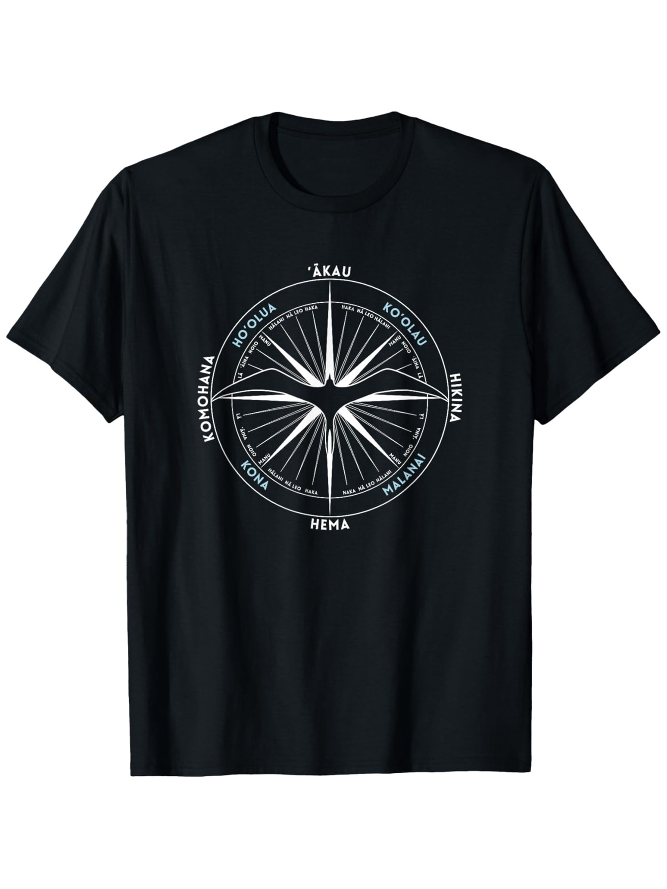 Men's Graphic T-Shirt Vintage Directions Compass Rose With Starburst And Circular Grid Compass