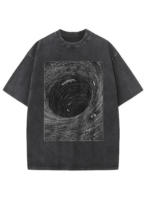 Men's Graphic T-Shirt Swirling Cosmic Energy Surrounded By Subtle Space Elements Black Hole