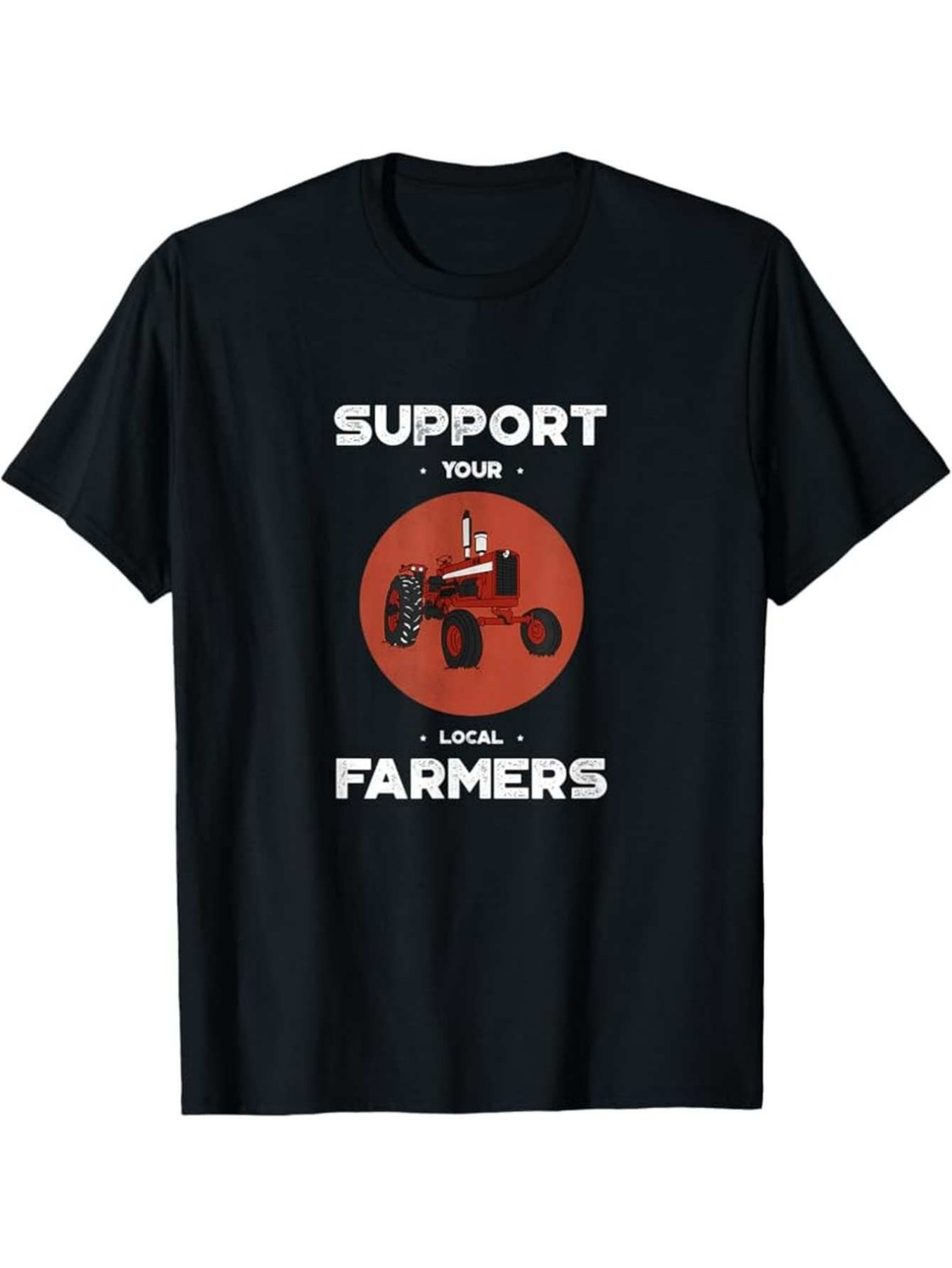 Men's Graphic T-Shirt Support Your Local Farmers Vintage Red Tractor Graphic