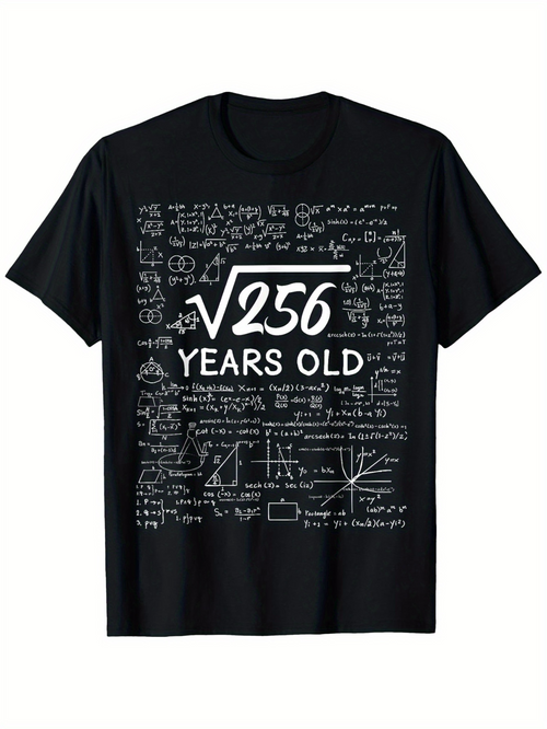 Men's Graphic T-Shirt Scientific Math Formulas With Square Root Birthday Years Old T Shirt