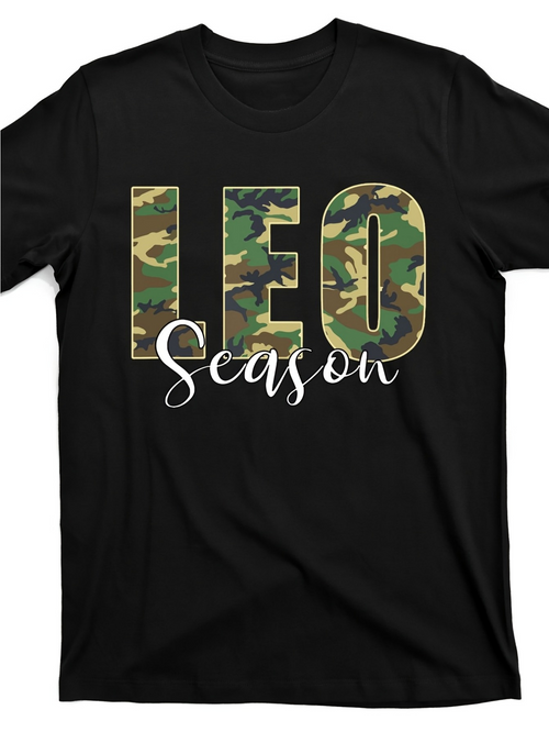 Men's Graphic T-Shirt Camouflage LEO Typography With Curved Handwritten Lettering Season