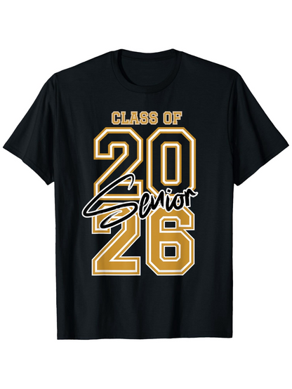 Men's Graphic T-Shirt Class Of 2026 Senior Graduation Year Varsity Style Numbers T Shirt
