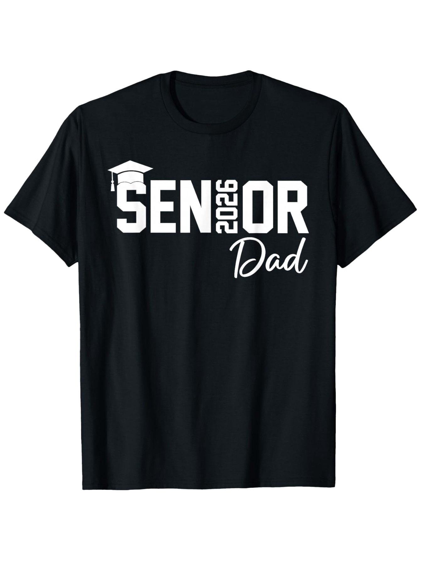 Men's Graphic T-Shirt Graduation Year With Modern Script Font For Senior Dad