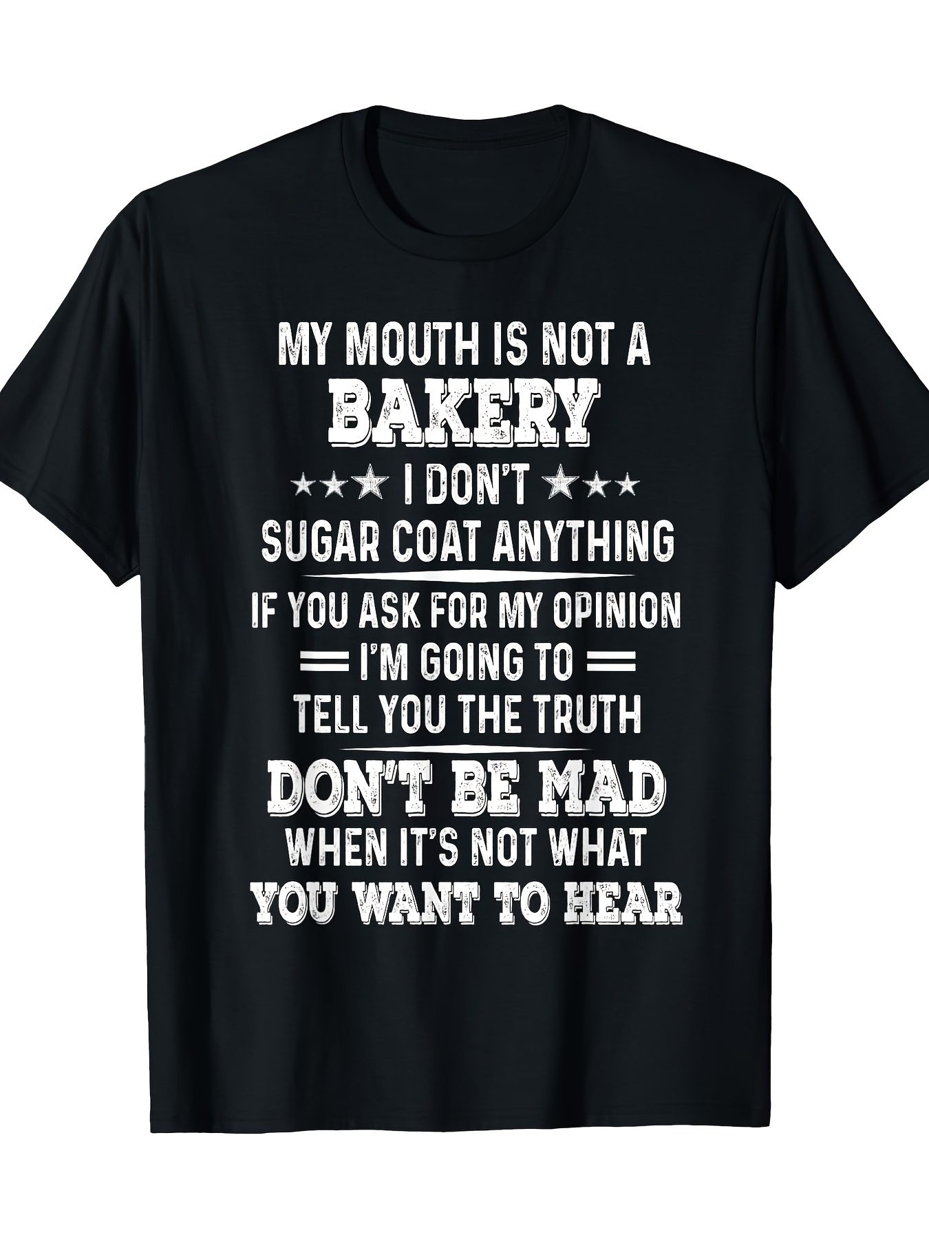 Men's Graphic T-Shirt Text Quote With Graphic Accent Bold Slogan Typography Statement Shirt