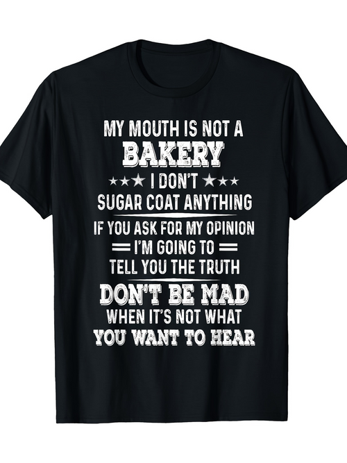 Men's Graphic T-Shirt Text Quote With Graphic Accent Bold Slogan Typography Statement Shirt