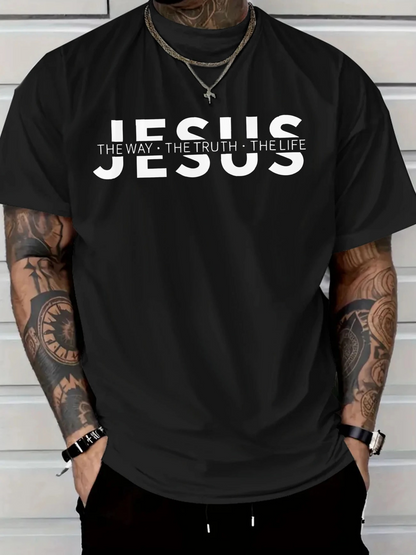 Men's Graphic T-Shirt The Way The Truth The Life Jesus