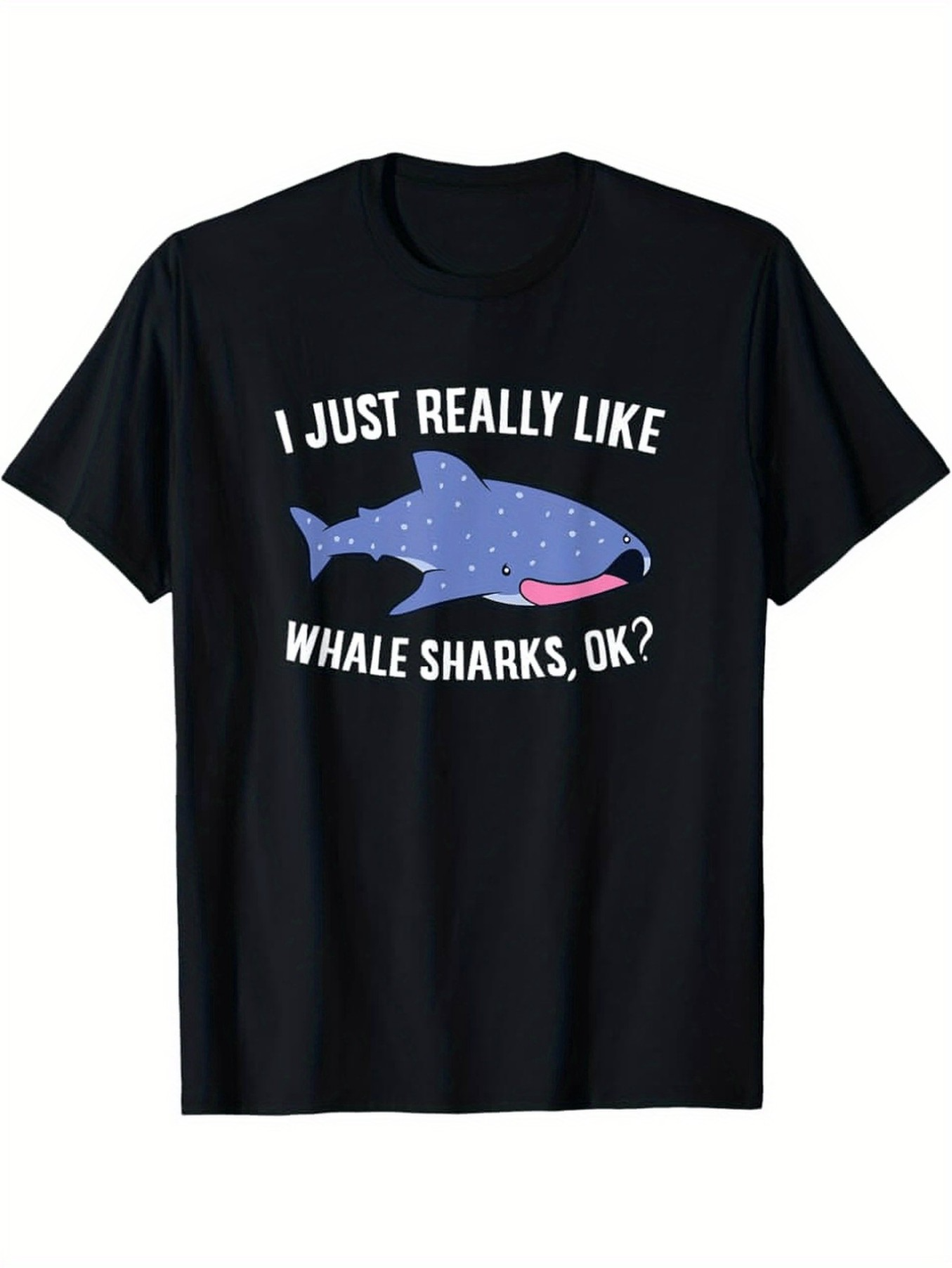 Men's Graphic T-Shirt I Just Really Like Whale Sharks With Colorful Dots Design Whale Shark