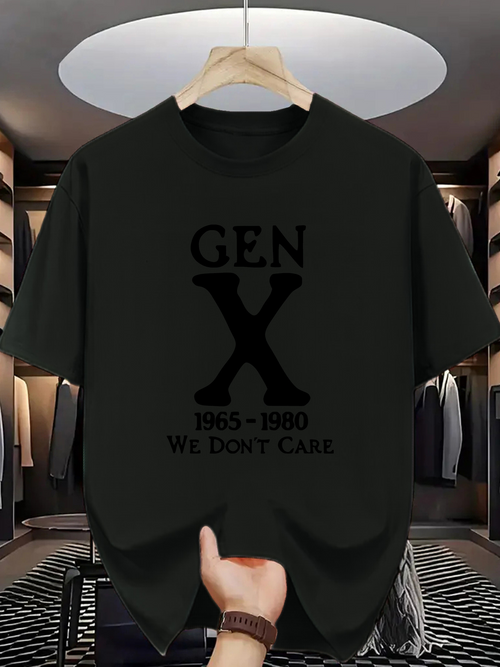 Men's Graphic T-Shirt Gen X Bold Typography With Years And Iconic Statement