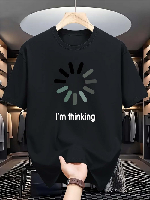 Men's Graphic T-Shirt Im Thinking With Progress Loading Symbol Graphic T Shirt
