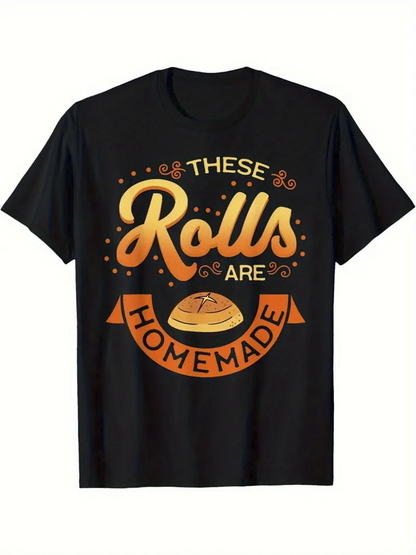 Men's Graphic T-Shirt These Rolls Are Homemade With Colorful Swirls And Freshly Baked Bread Roll