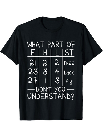 Men's Graphic T-Shirt What Part Of Ehl List Dont You Understand With Handwritten Chalkboard Letters T Shirt