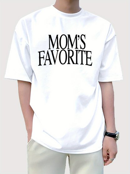 Men's Graphic T-Shirt Moms Favorite Bold Statement Black Lettering T Shirt