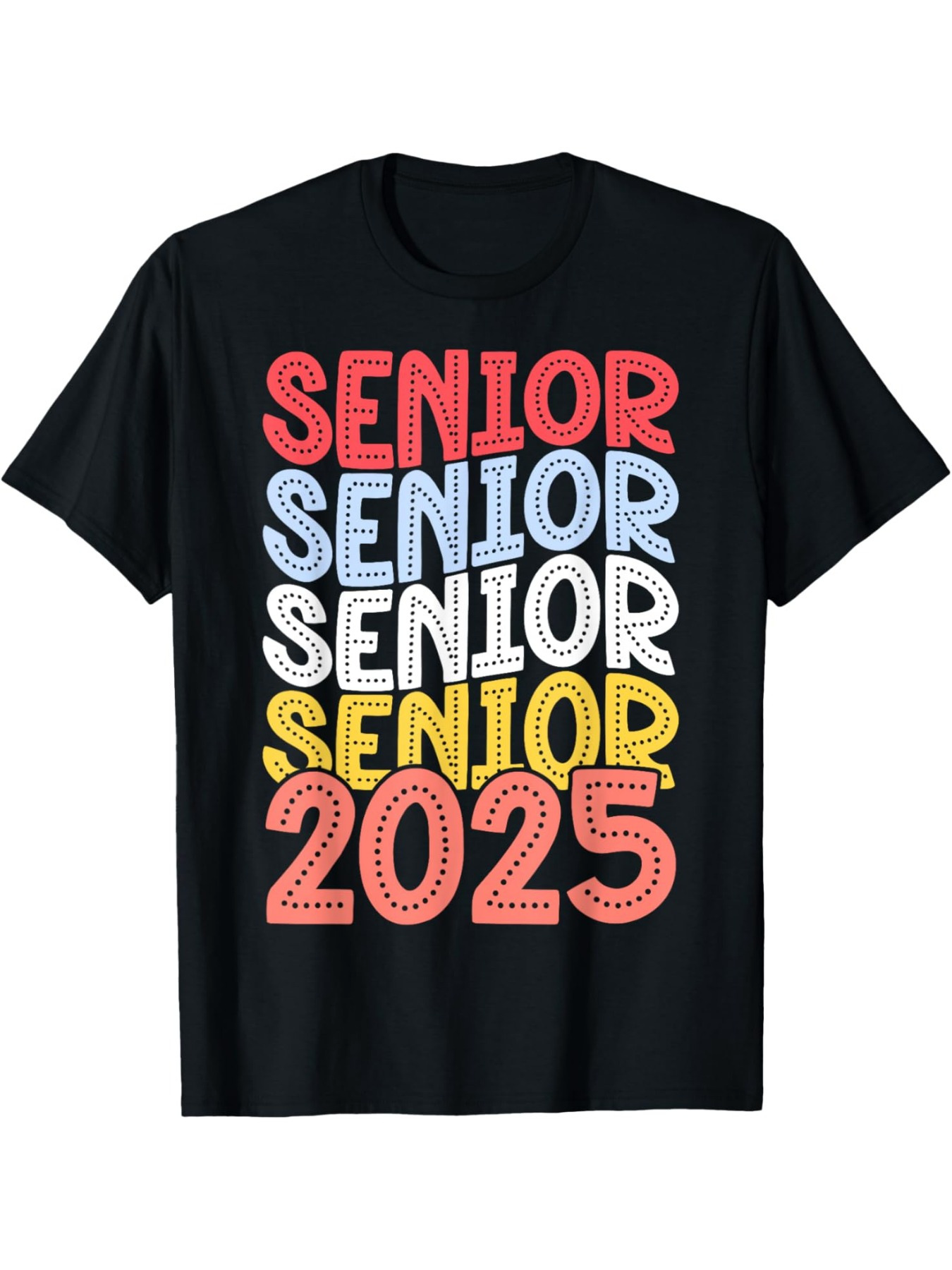 Men's Graphic T-Shirt Senior 2025 Multicolor Hand Drawn Lettering With Playful Doodle Accents T Shirt