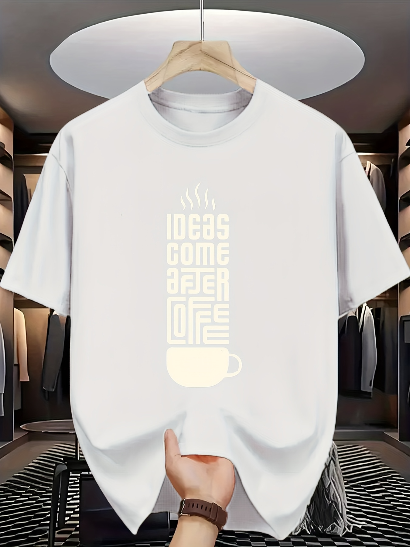 Men's Graphic T-Shirt Ideas Come After Steaming Hot Coffee Cup Inspiration