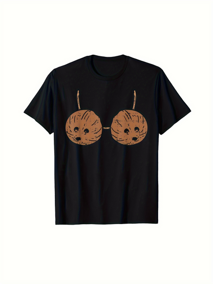 Men's Graphic T-Shirt Playful Kitty Cat Faces With Whiskers And Ears On Chest Cat