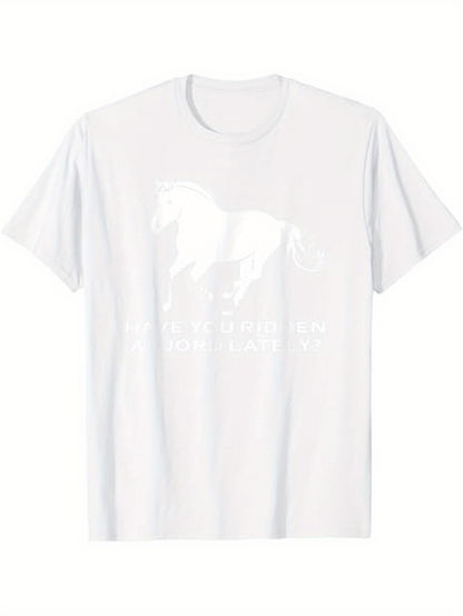Men's Graphic T-Shirt Wild Galloping Motion With Shining Light And Majestic Horse