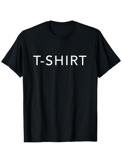 Men's Graphic T-Shirt Simple Bold Letters On Plain Black T Shirt