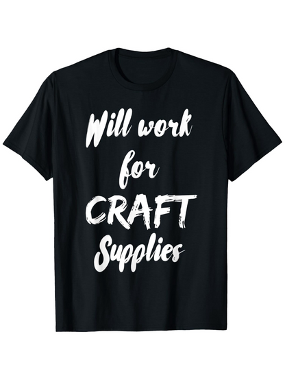 Men's Graphic T-Shirt Will Work For Craft Supplies Artistic Brushstroke Lettering With Bold Statement Typography