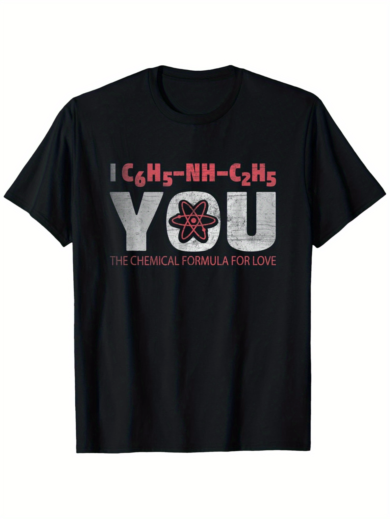 Men's Graphic T-Shirt Chemical Formula Structure With Scientific Heart You Statement