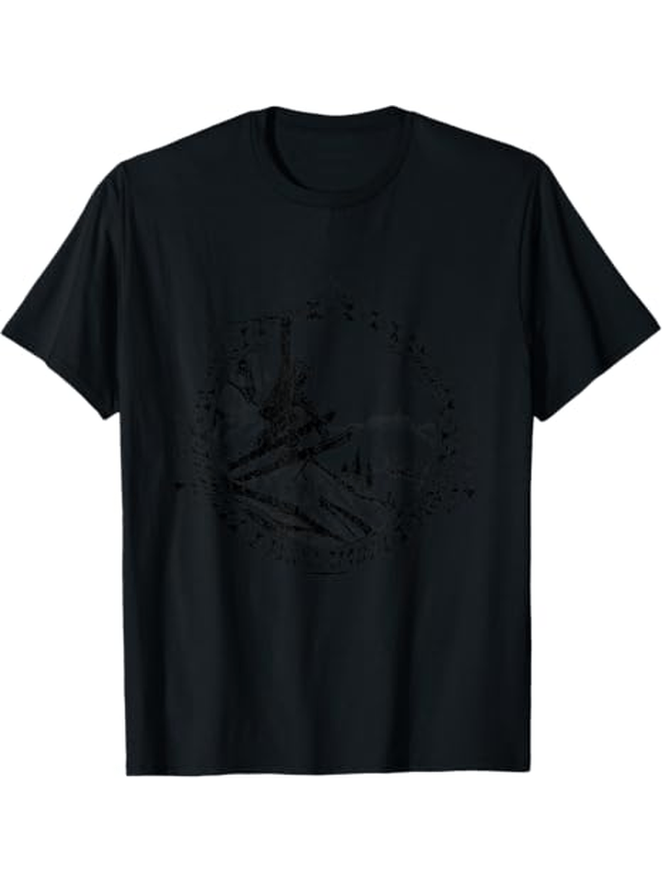 Men's Graphic T-Shirt Abstract Pattern With Subtle Geometric Shapes On Centerpiece T Shirt