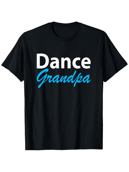 Men's Graphic T-Shirt Dance Grandpa Bold White Lettering Over Blue Script Grandpa T Shirt