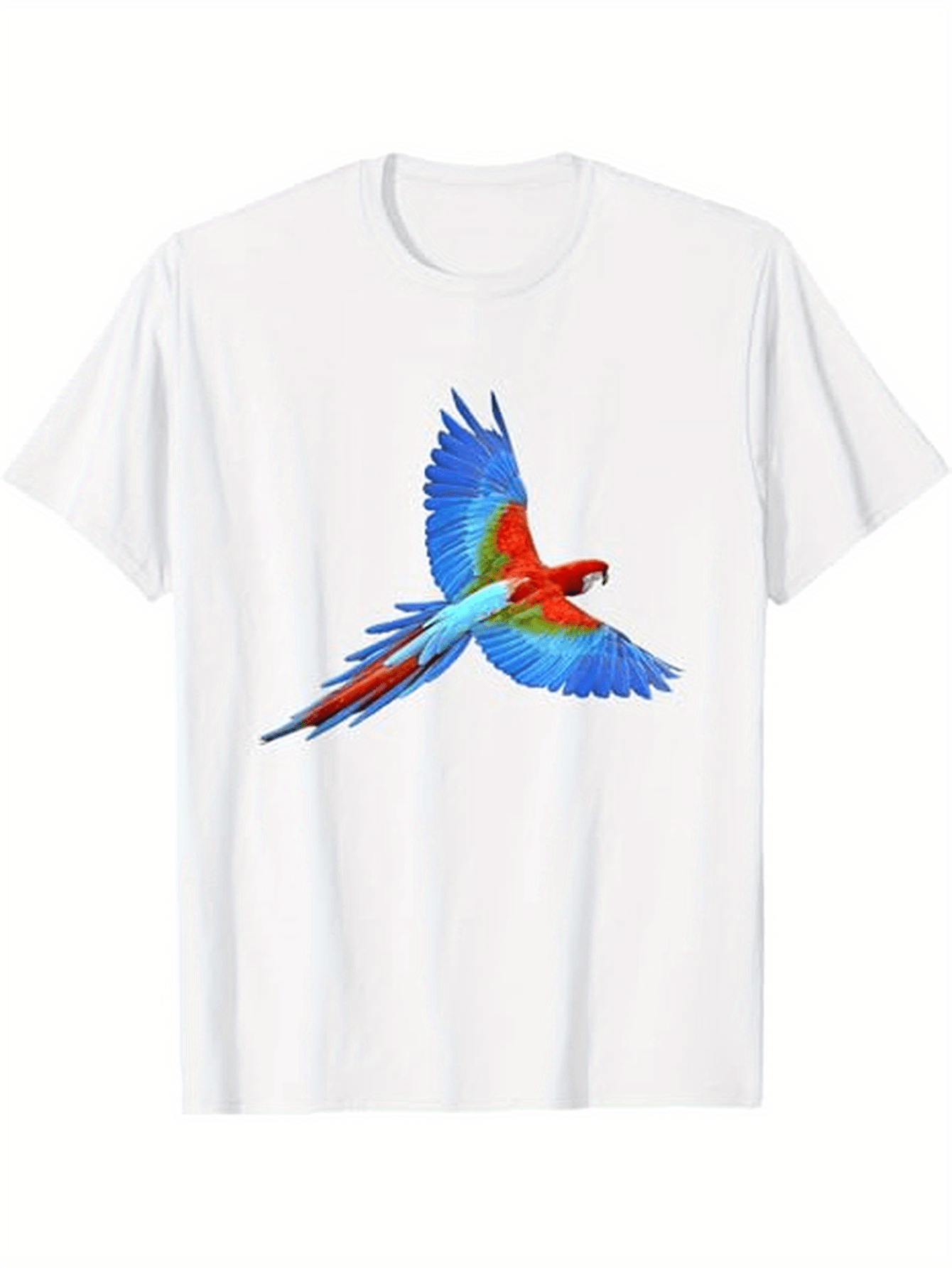 Men's Graphic T-Shirt Vivid Colorful Feathers In Flight Graceful Majestic Parrot