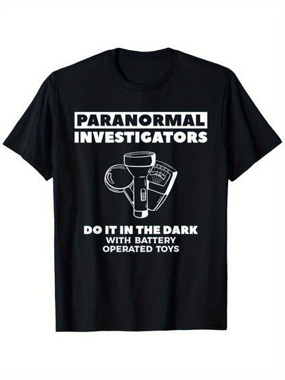 Men's Graphic T-Shirt Paranormal Investigators With Flashlight Recorder And Batteries T Shirt
