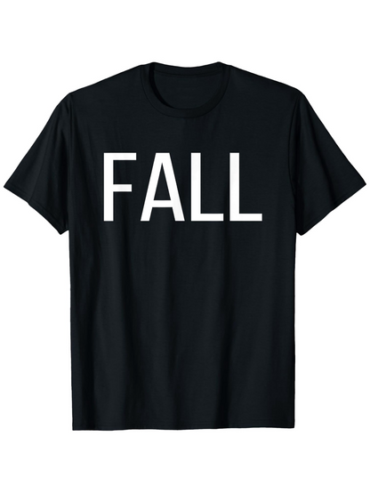 Men's Graphic T-Shirt Bold White Letters On Black Classic Minimalist Fall T Shirt
