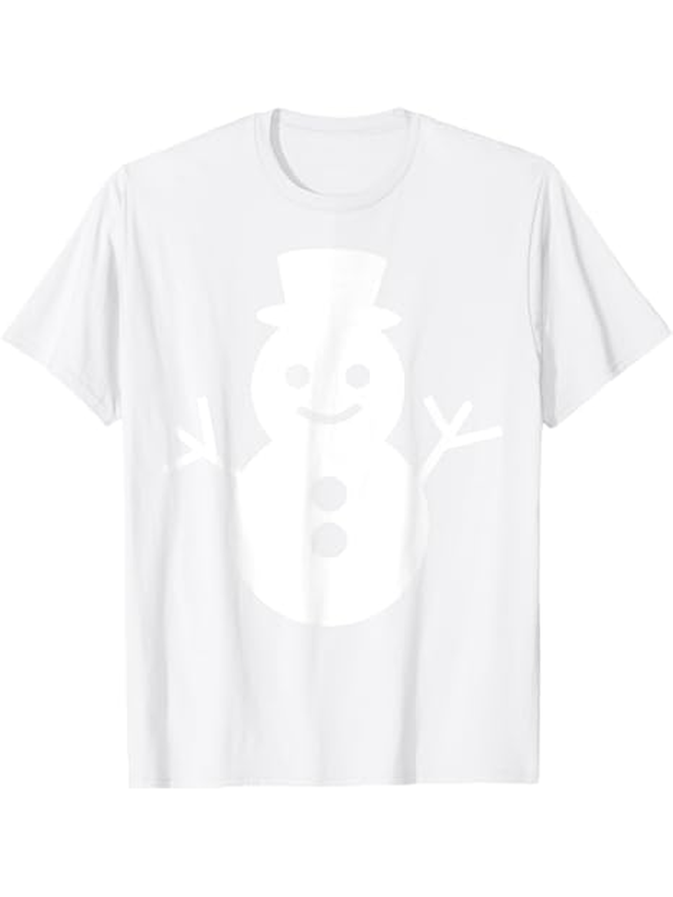 Men's Graphic T-Shirt Minimalist Winter Cheerful White Frosted Playful Snowman