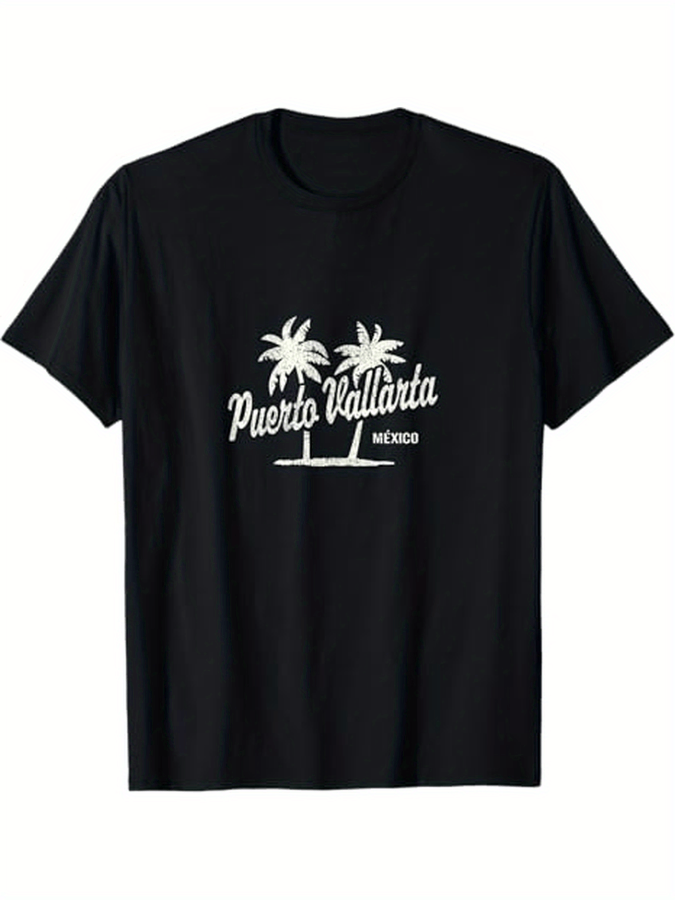 Men's Graphic T-Shirt Puerto Vallarta Mexico With Sunlit Palms And Relaxing Coastal Atmosphere T Shirt
