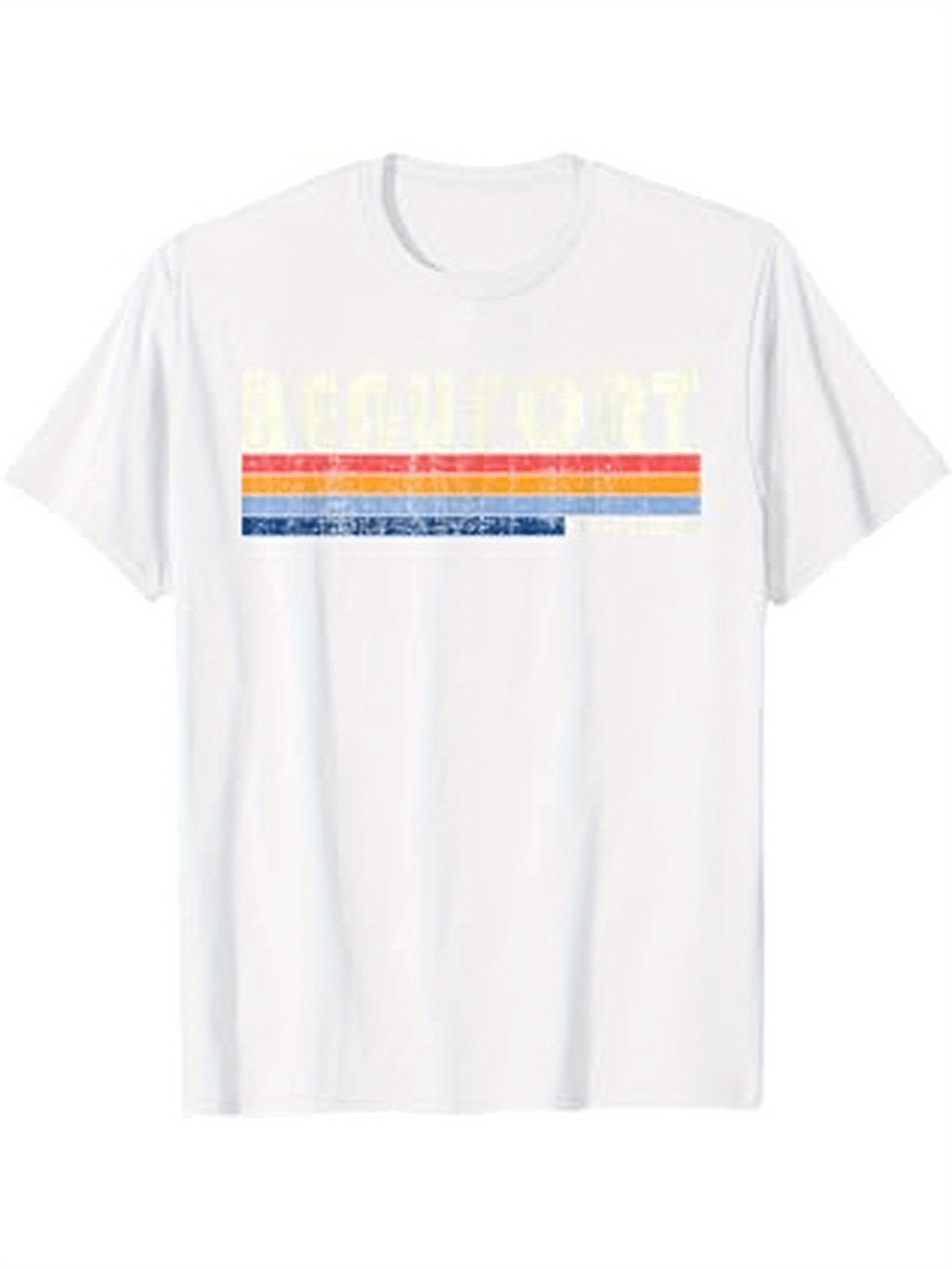 Men's Graphic T-Shirt Colorful Stripes With Bold Inspirational Summer Statement Shirt