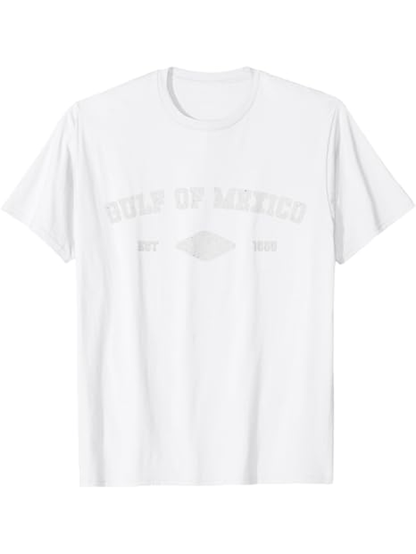 Men's Graphic T-Shirt Gulf Of Mexico Soft Outlined Text Above A Simple Center Emblem T Shirt