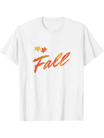 Men's Graphic T-Shirt Colorful Autumn Leaves With Gentle Brush Strokes Surrounding Fall